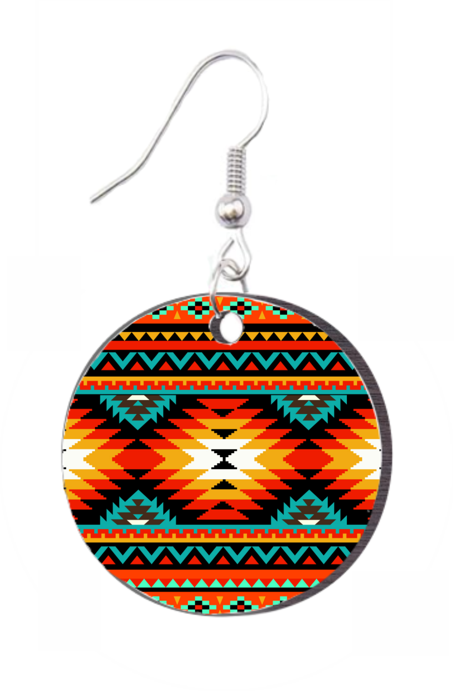 Aztec Tribal - Round Earring Design