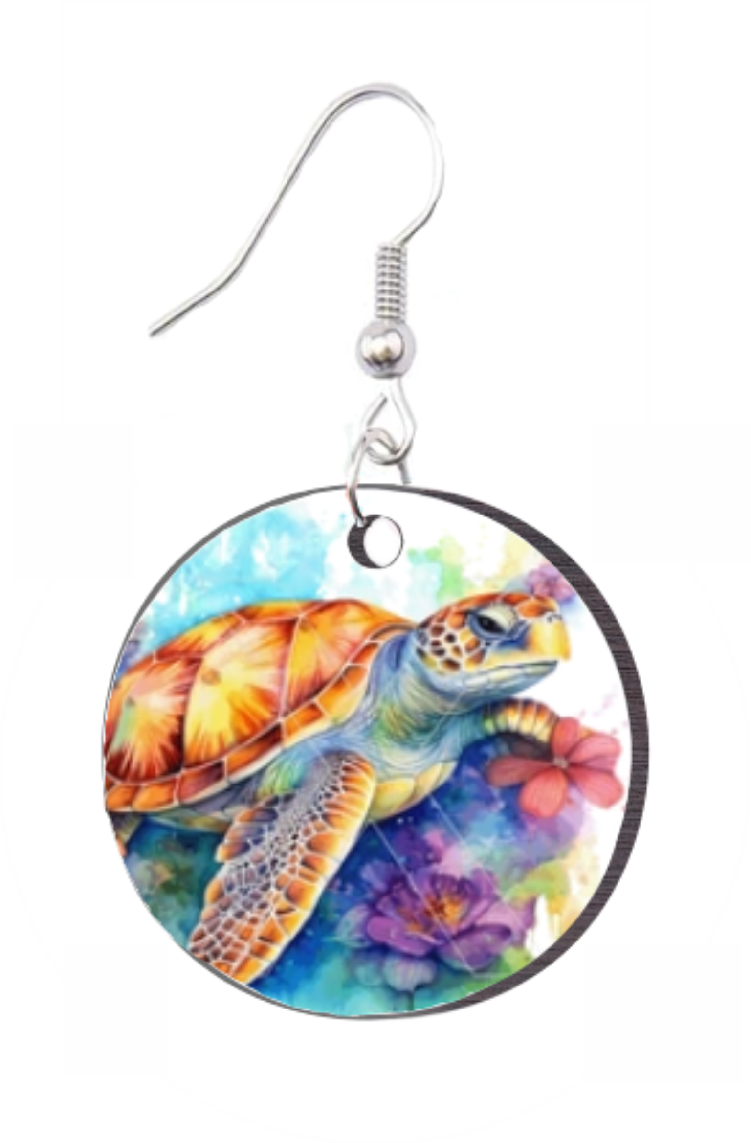 Sea Turtle - Round Earring Design