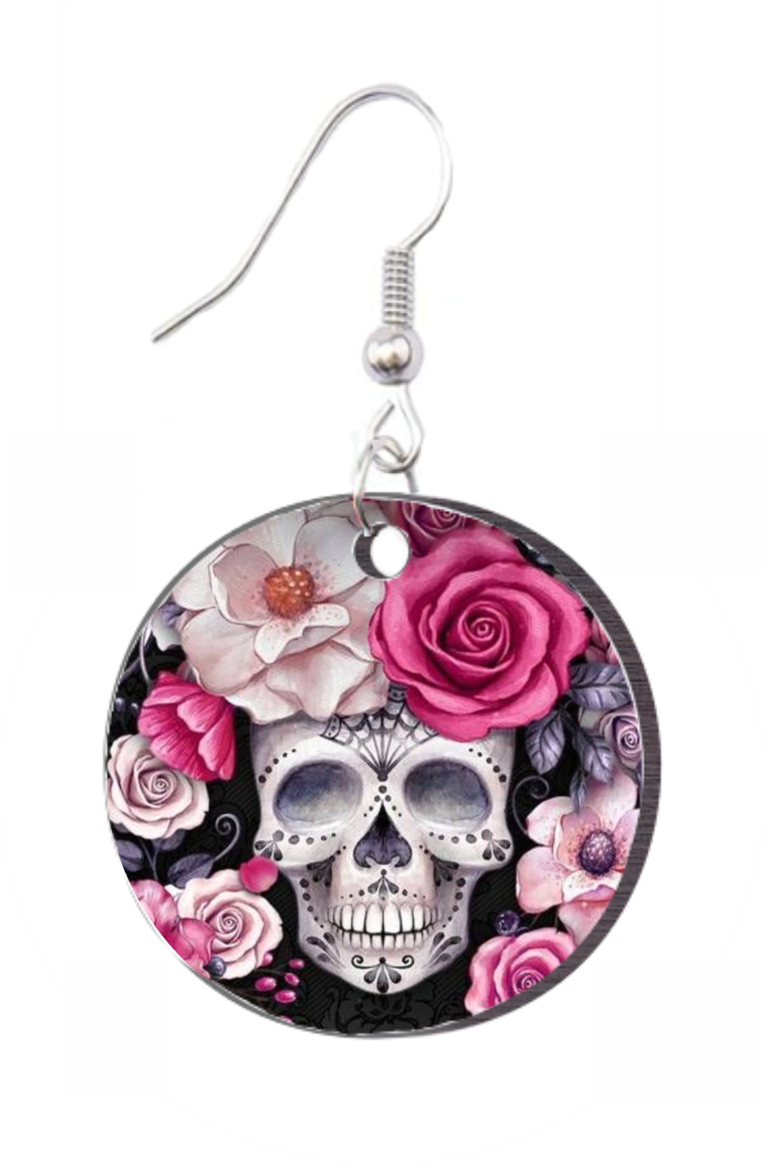 Sugar Skull - Round Earring Design