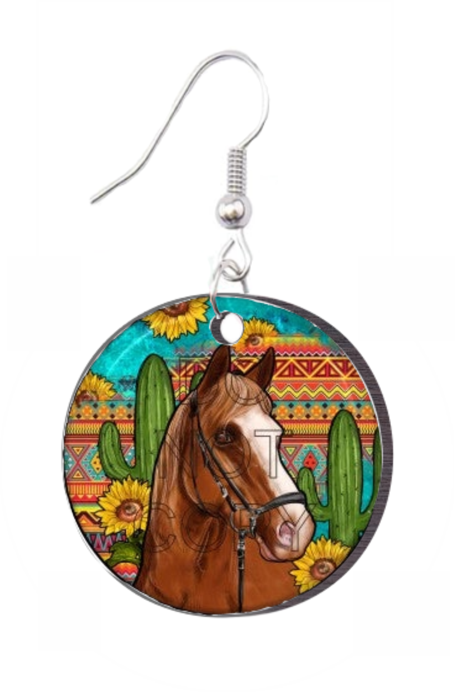 Horse - Round Earring Design