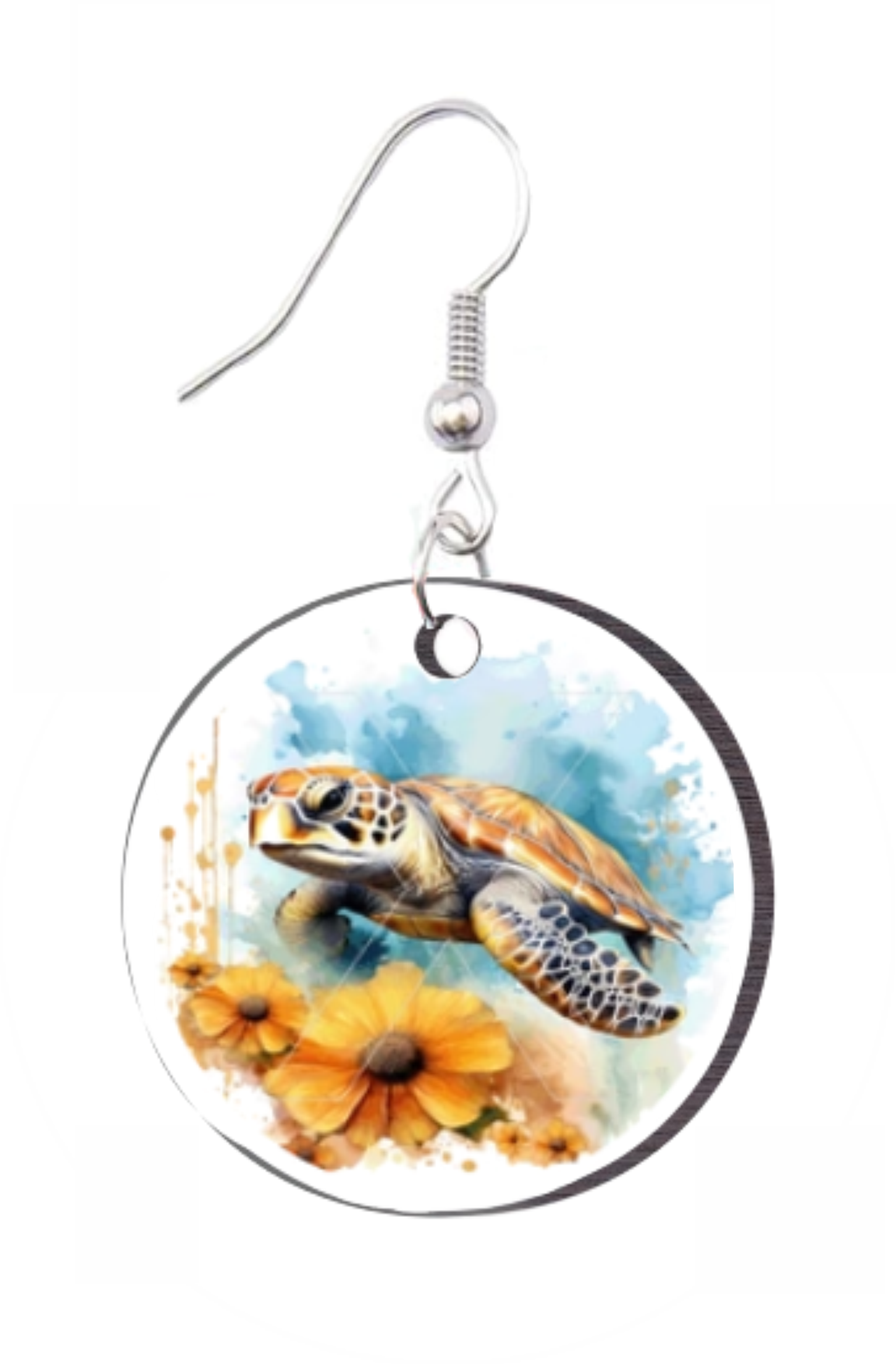 Sea Turtle - Round Earring Design