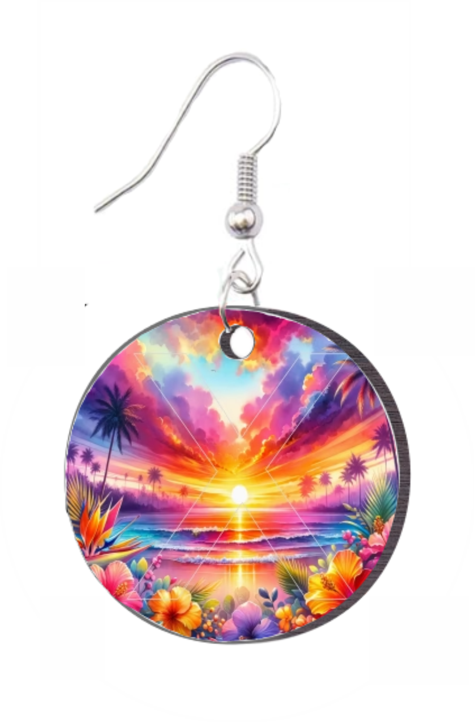 Tropical Paradise - Round Earring Design
