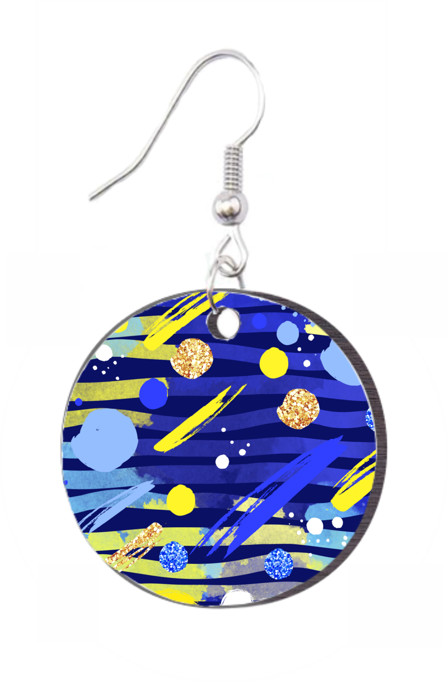 Colorful Abstract - Round Earring Design