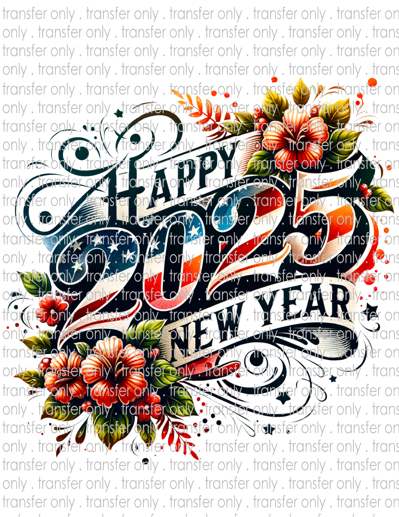 New Year 2025 - Waterslide, Sublimation Transfers