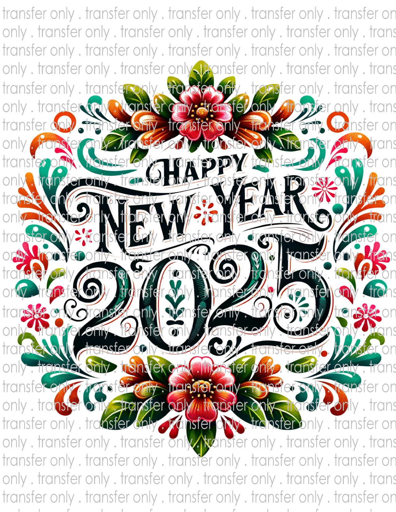 New Year 2025 - Waterslide, Sublimation Transfers