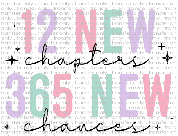 12 New Chapters 365 New Chances - Waterslide, Sublimation Transfers
