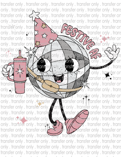 Festive AF  - Waterslide, Sublimation Transfers