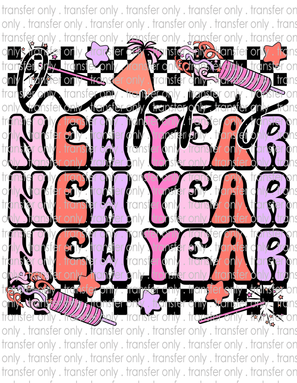 2023 New Year's - Waterslide, Sublimation Transfers