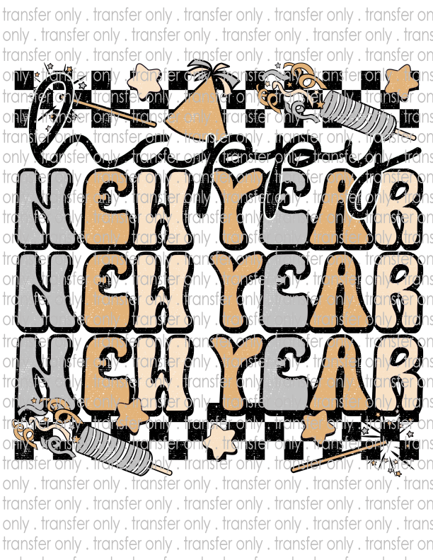 2023 New Year's - Waterslide, Sublimation Transfers