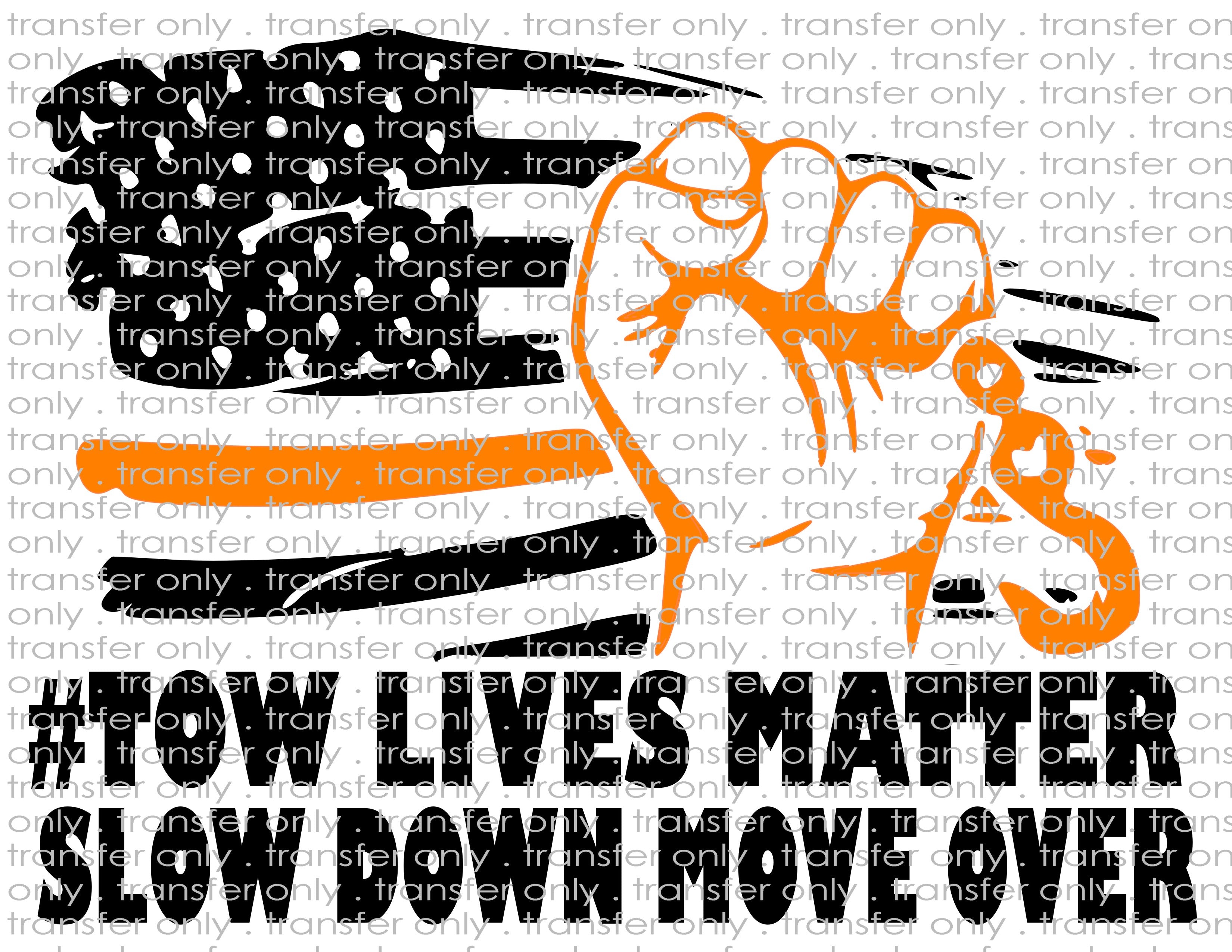 Waterslide, Sublimation Transfers - Tow Truck Driver