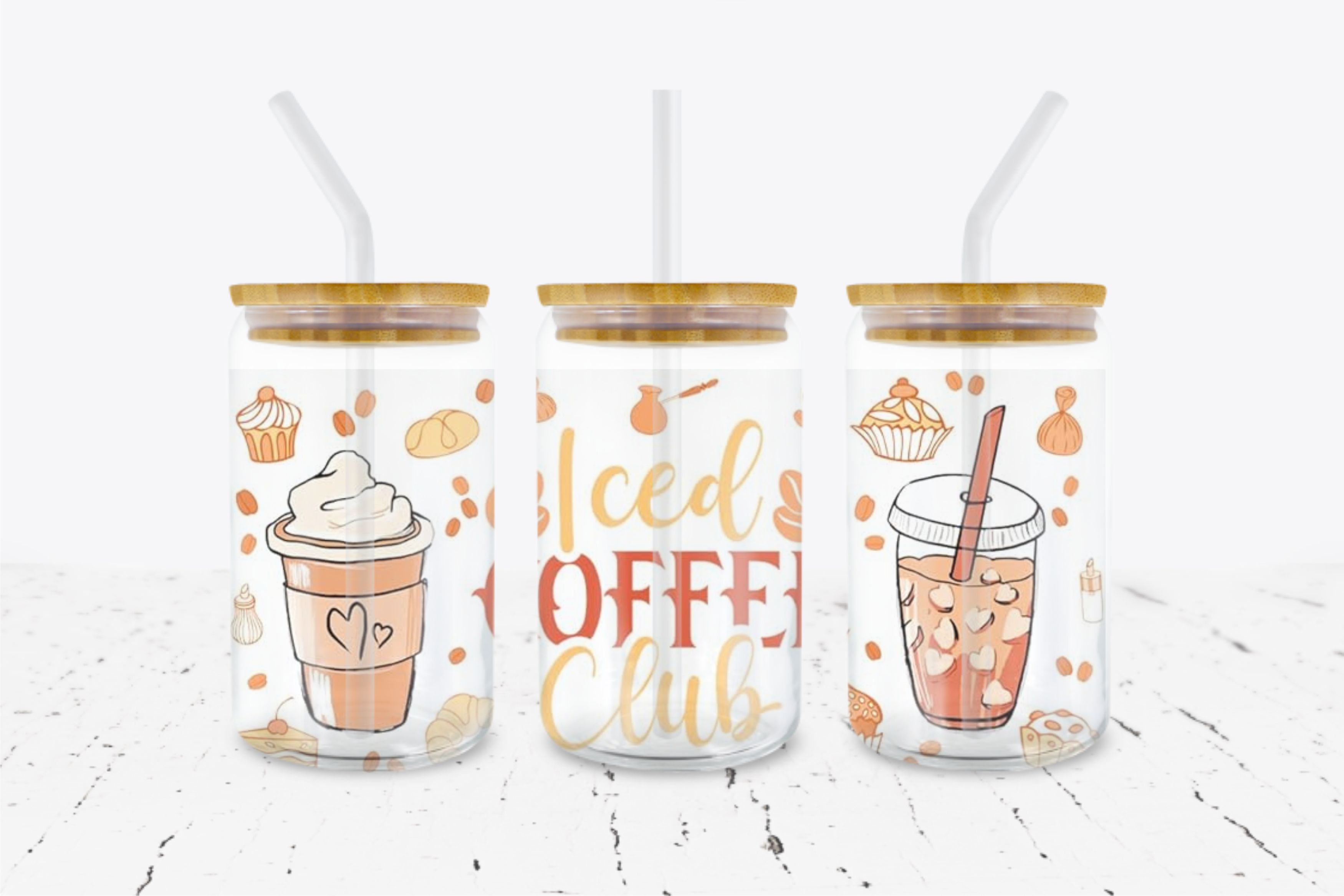 Iced Coffee Club -  UV DTF Transfer Wraps