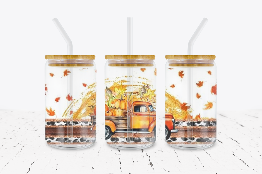 Fall Vintage Truck -  UV DTF Transfer Wraps