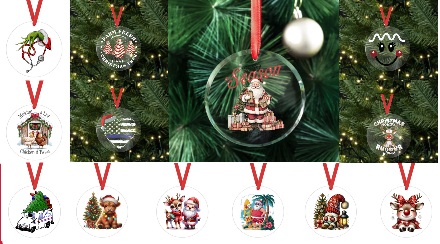 Christmas Ornament -  UV DTF Transfer Sticker - Overstock