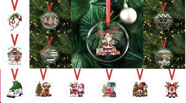 Christmas Ornament -  UV DTF Transfer Sticker - Overstock