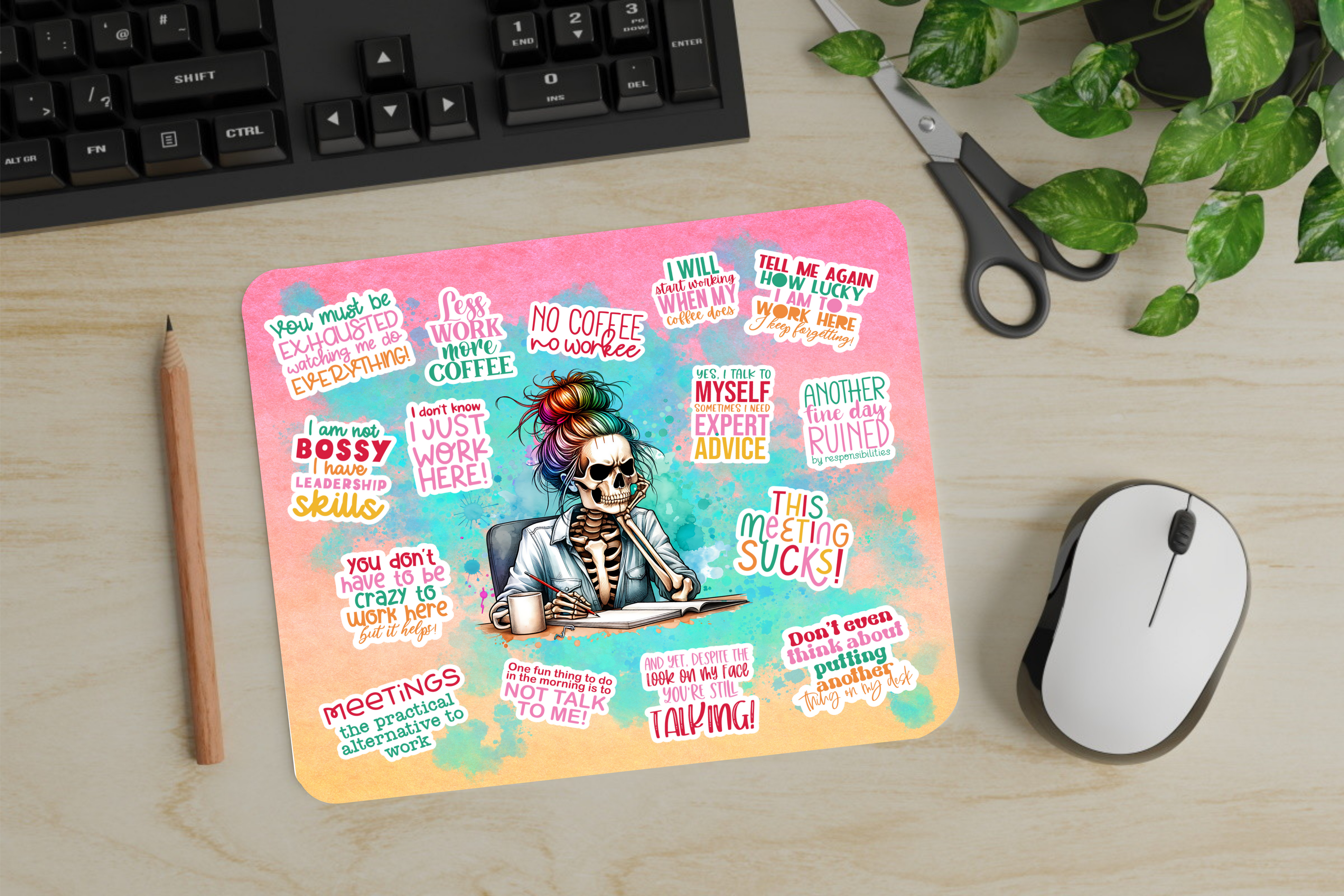 Sassy Office Quotes - Mouse Pad - Sublimation Transfer