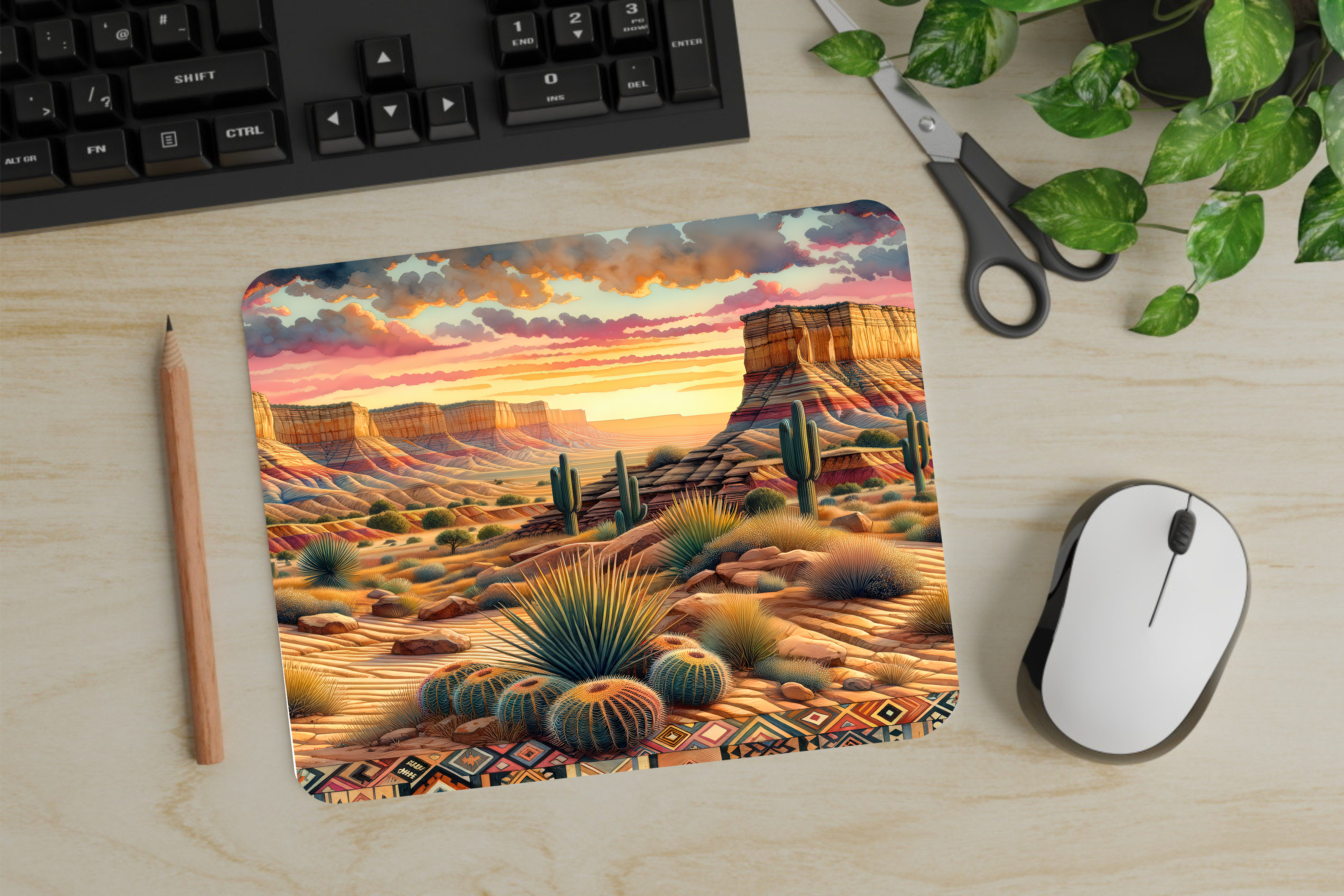 Western Aztec - Mouse Pad - Sublimation Transfer
