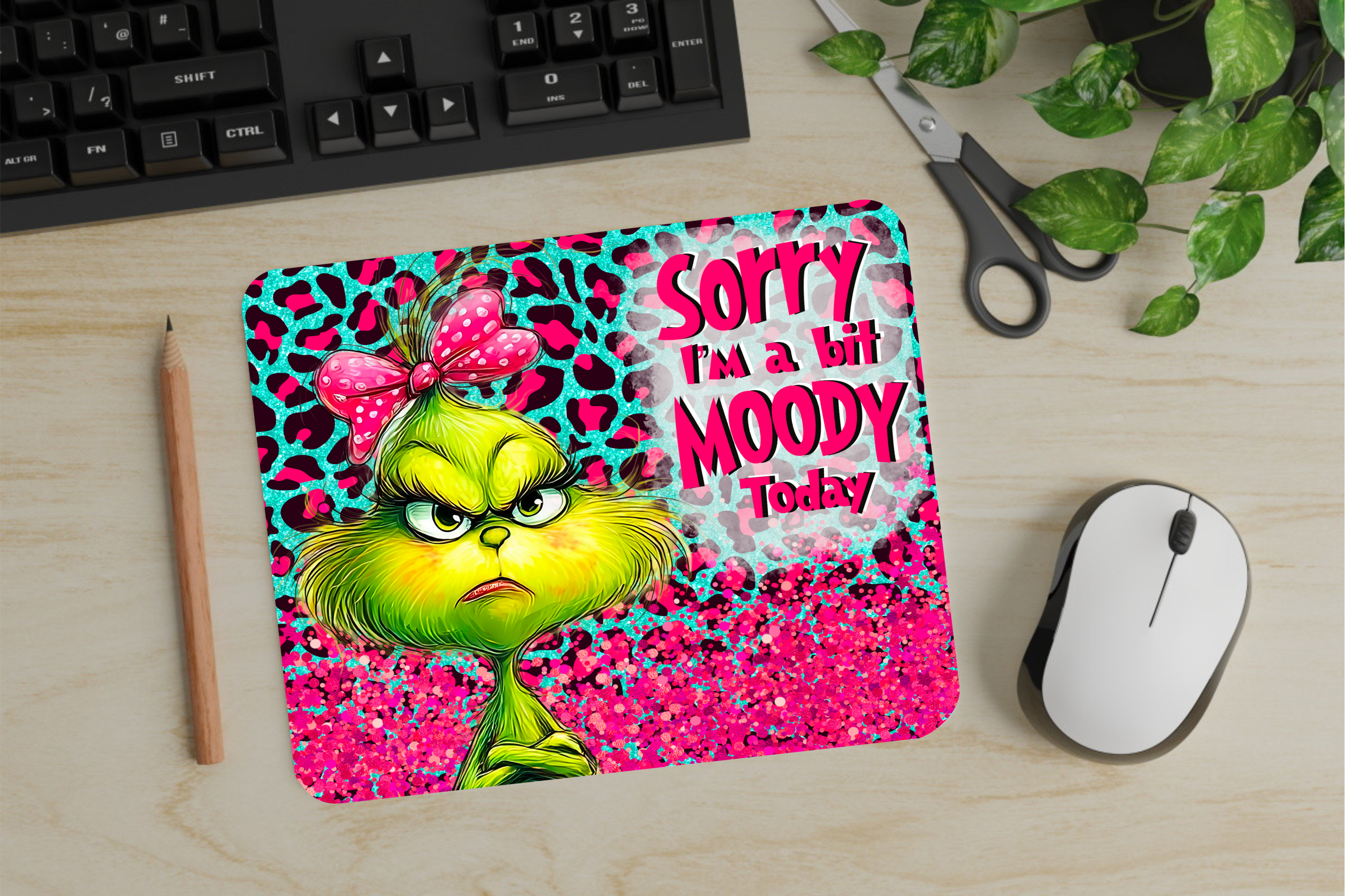 Sorry I'm A Bit Moody Today - Mouse Pad - Sublimation Transfer