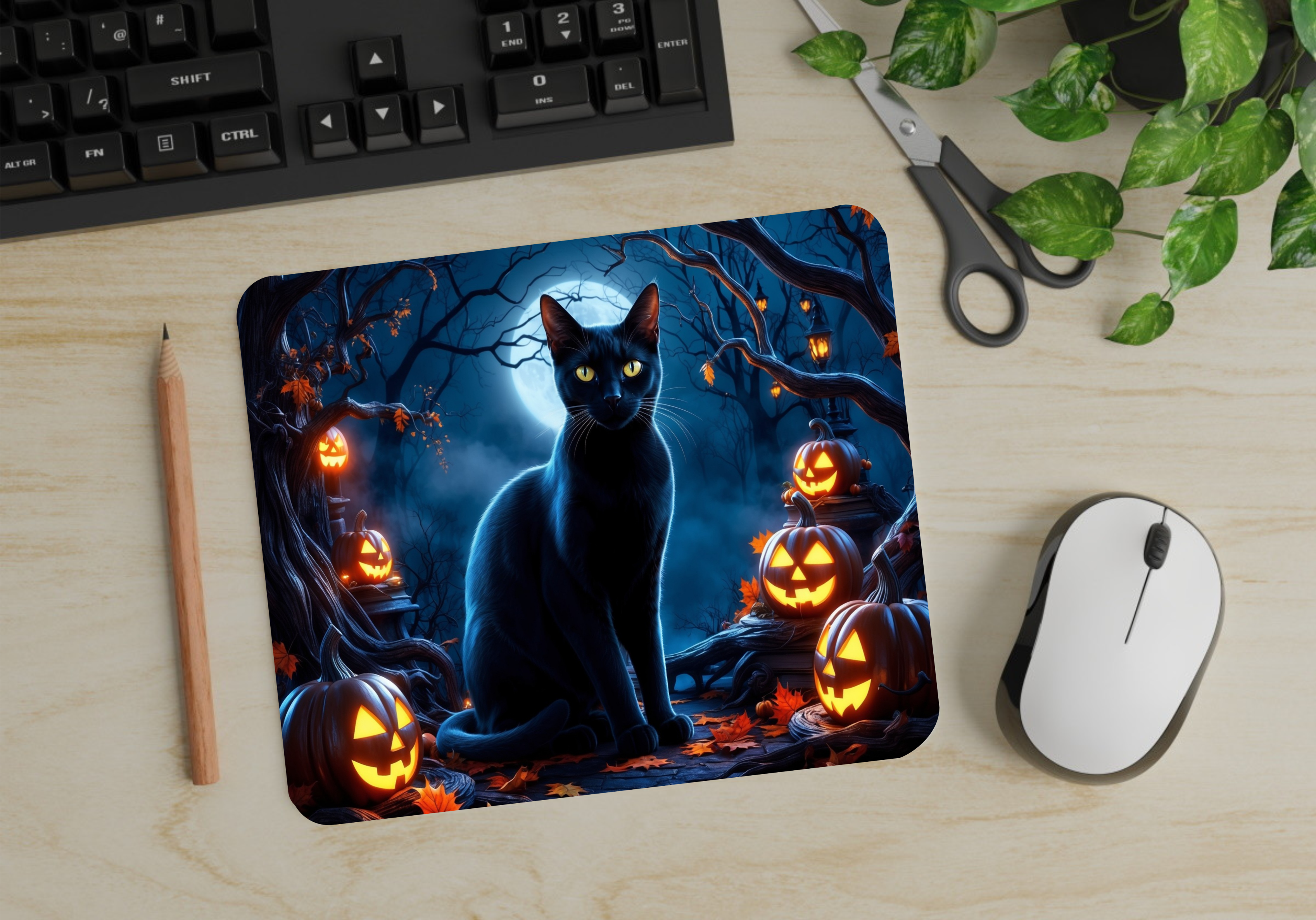 Halloween Cat - Mouse Pad - Sublimation Transfer