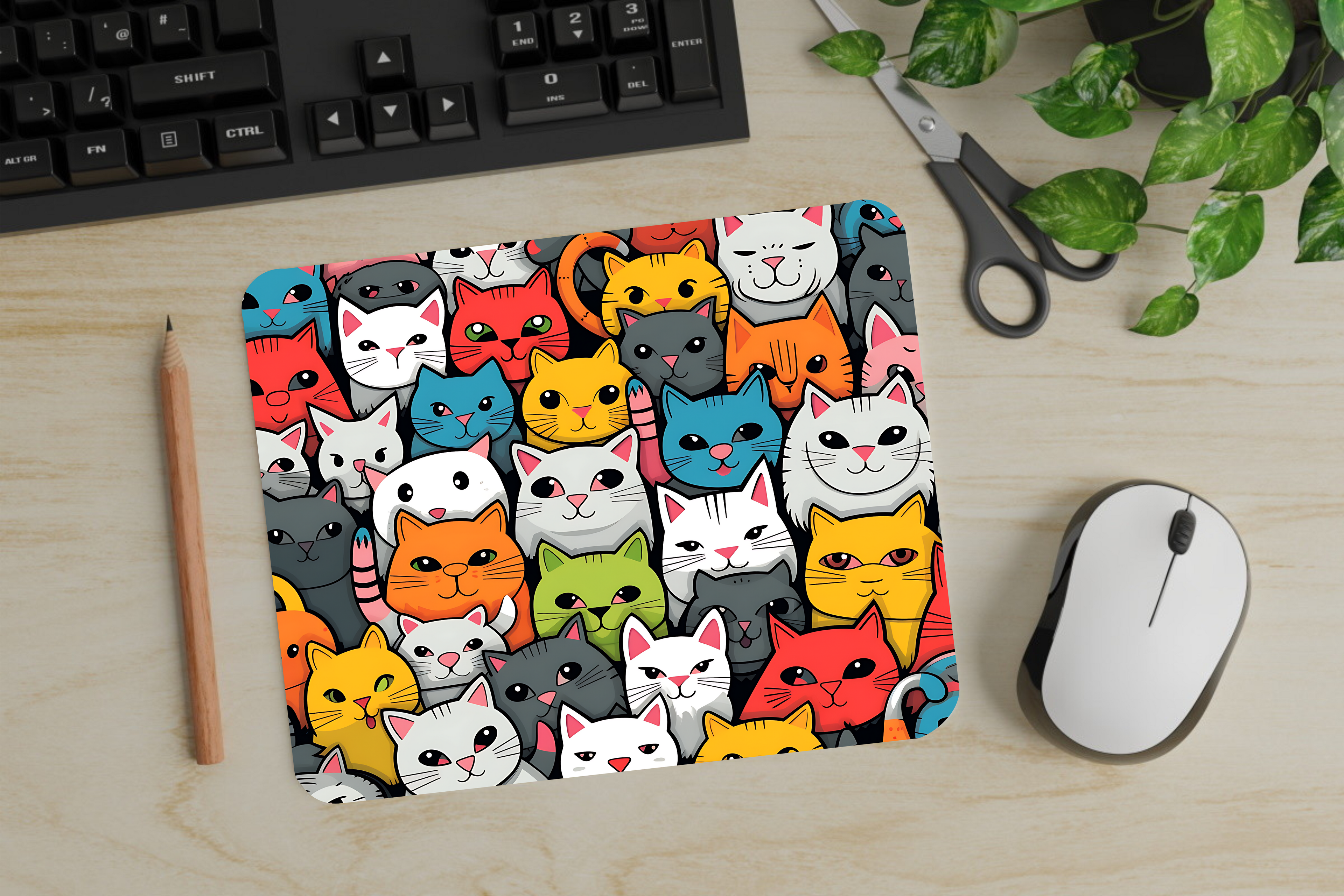 Colorful Cats - Mouse Pad - Sublimation Transfer