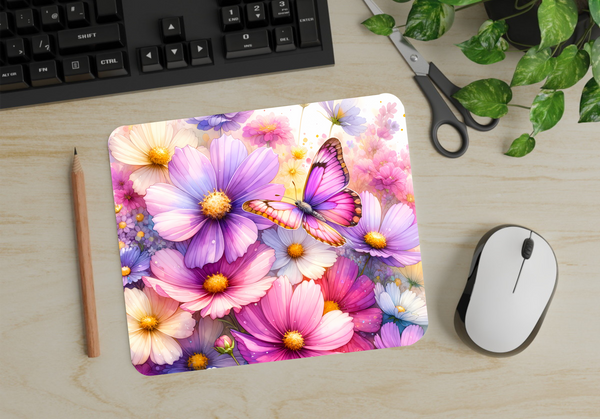 Butterfly & Floral - Mouse Pad - Sublimation Transfer