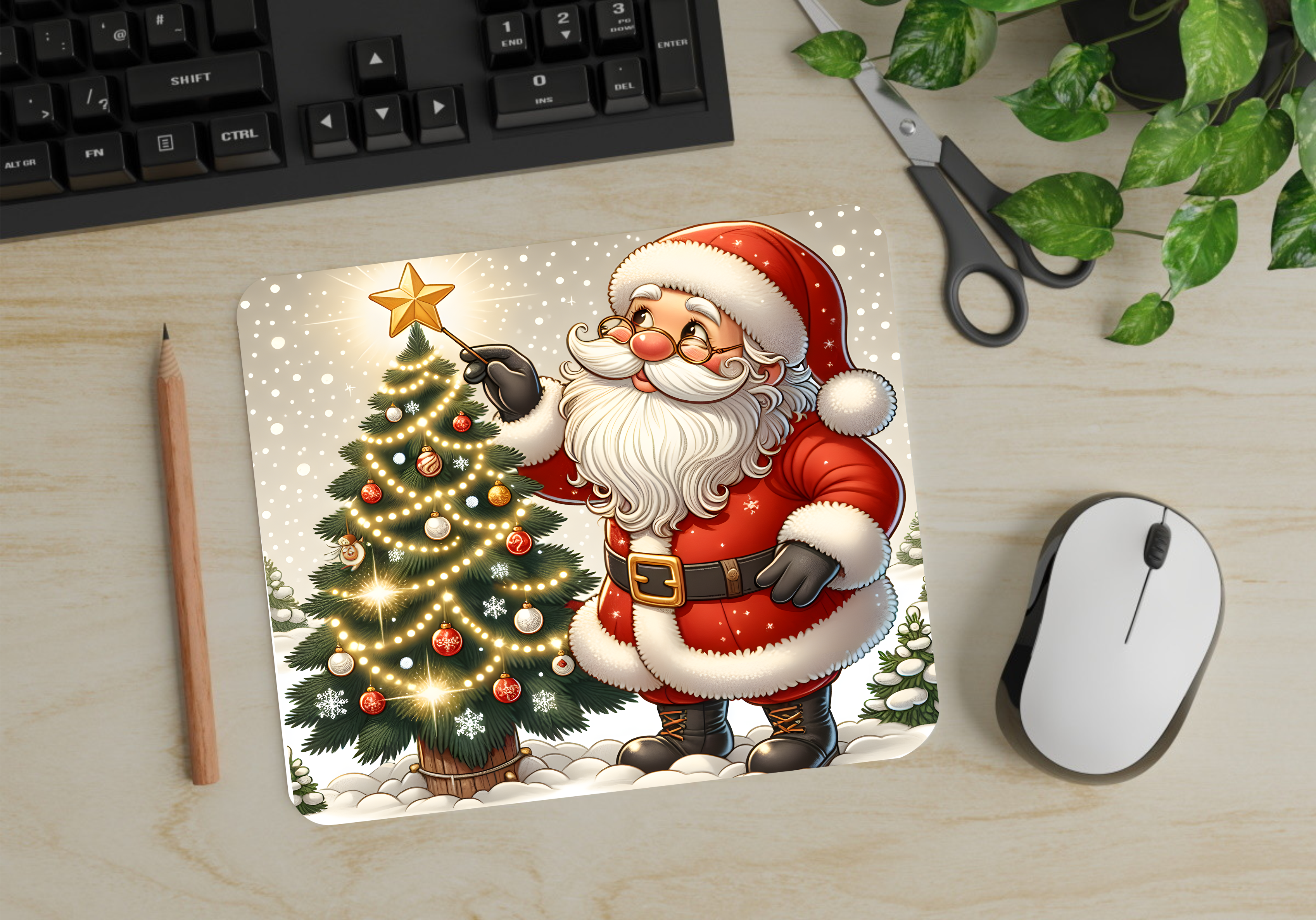 Santa - Mouse Pad - Sublimation Transfer