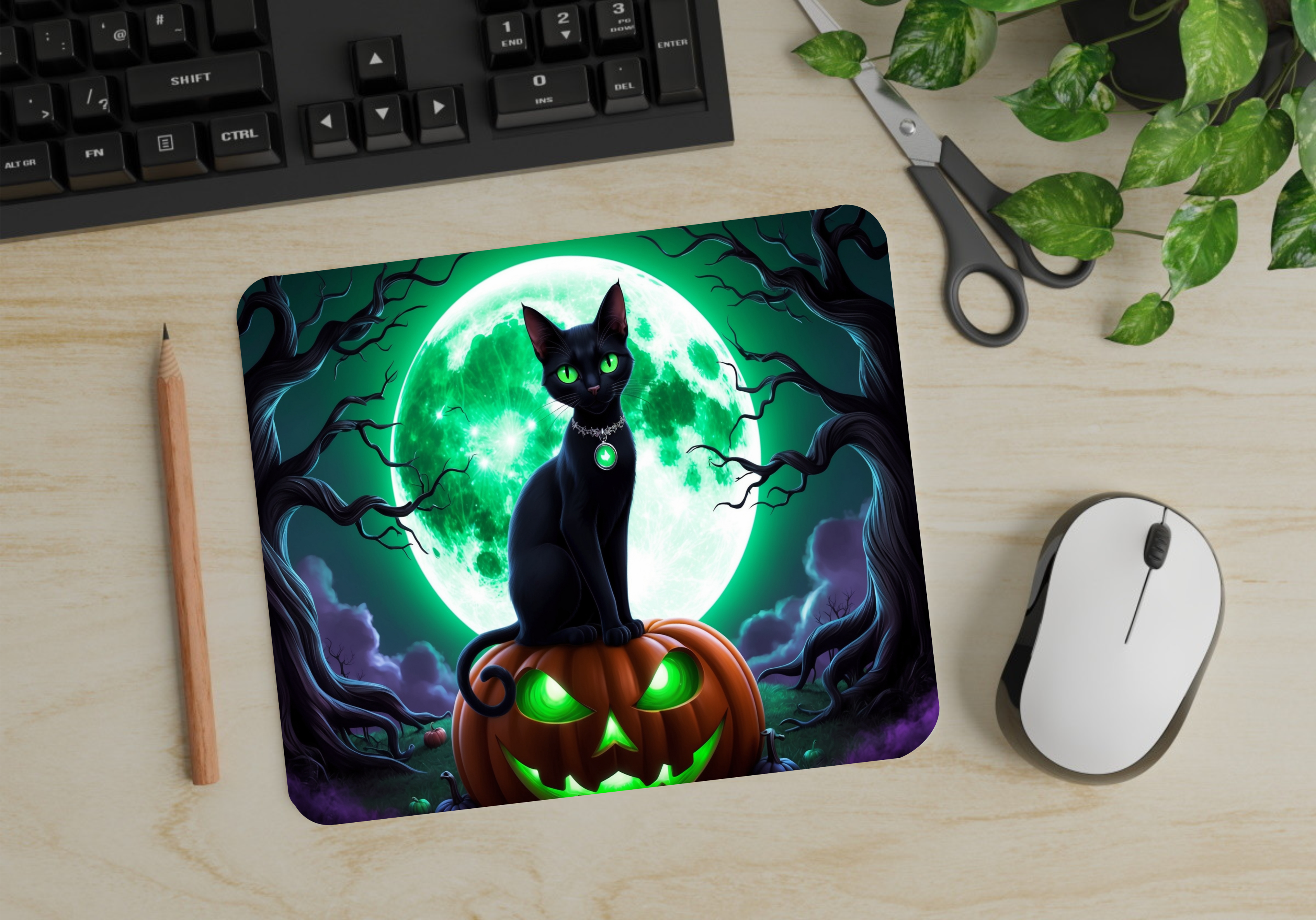Halloween Cat - Mouse Pad - Sublimation Transfer