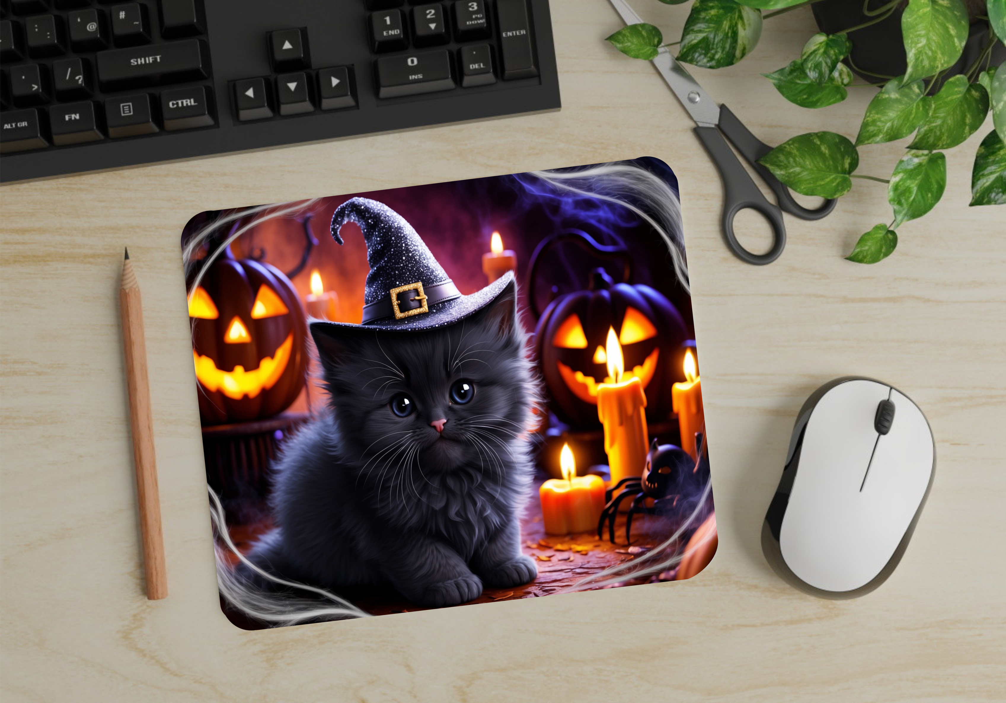 Halloween Cat - Mouse Pad - Sublimation Transfer