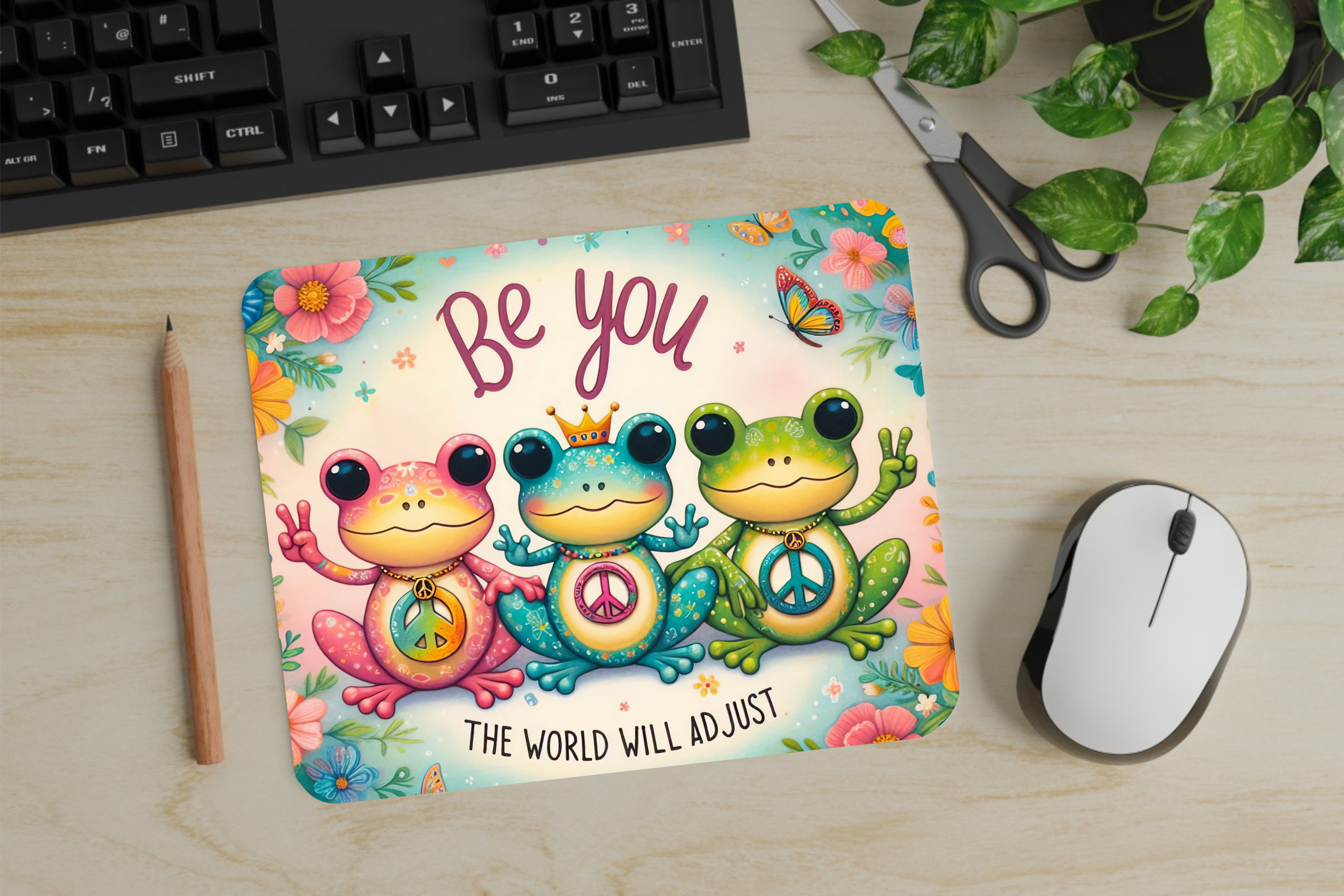 Be You, The World Will Adjust - Mouse Pad - Sublimation Transfer