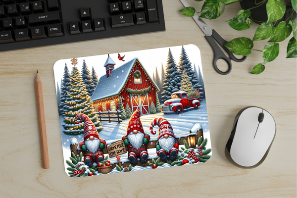 Gnome Place Like Home - Mouse Pad - Sublimation Transfer