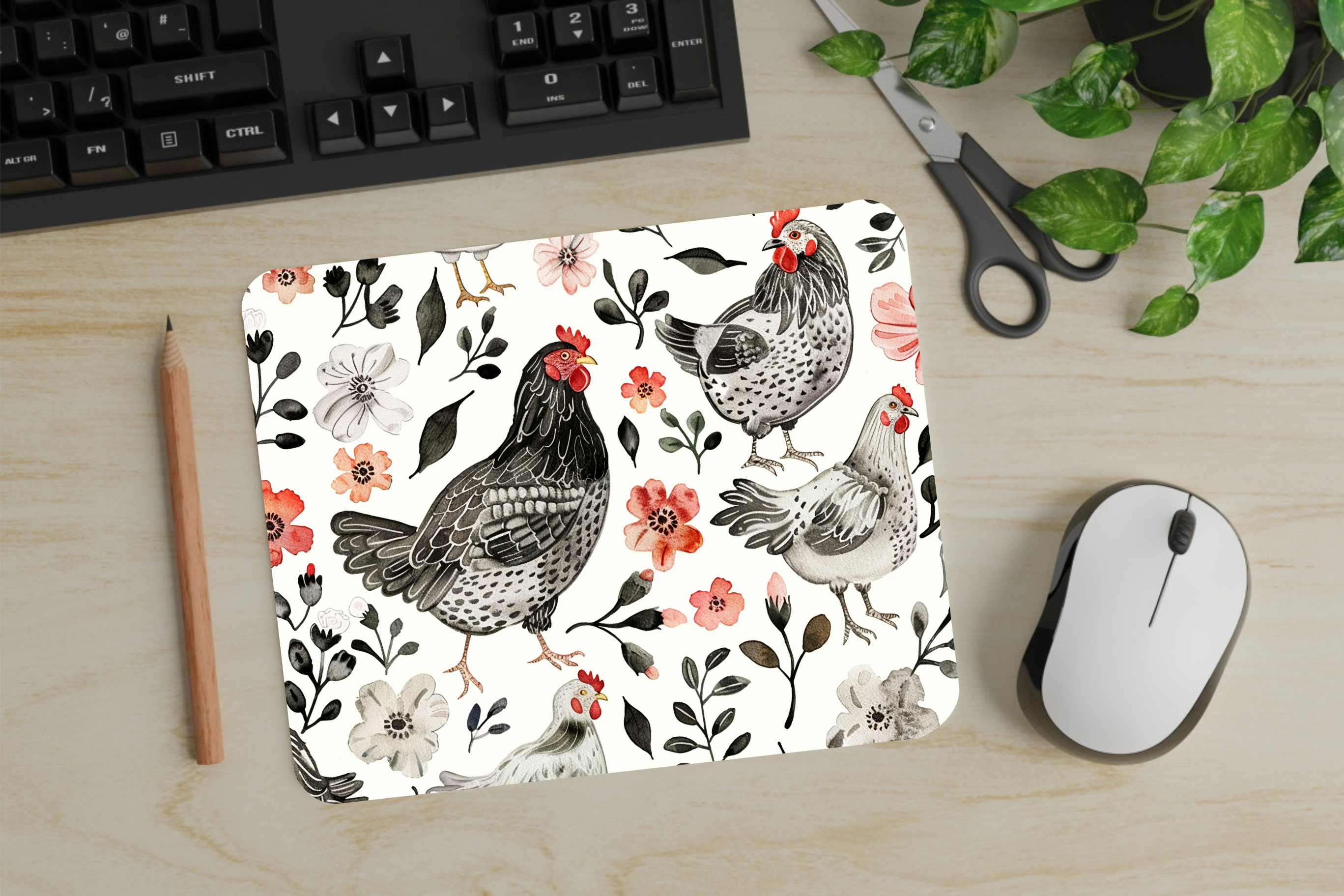Country Chickens - Mouse Pad - Sublimation Transfer