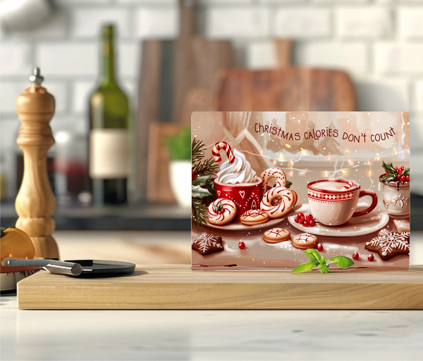 Christmas Calories Don't Count - Cutting Board - Sublimation Transfer