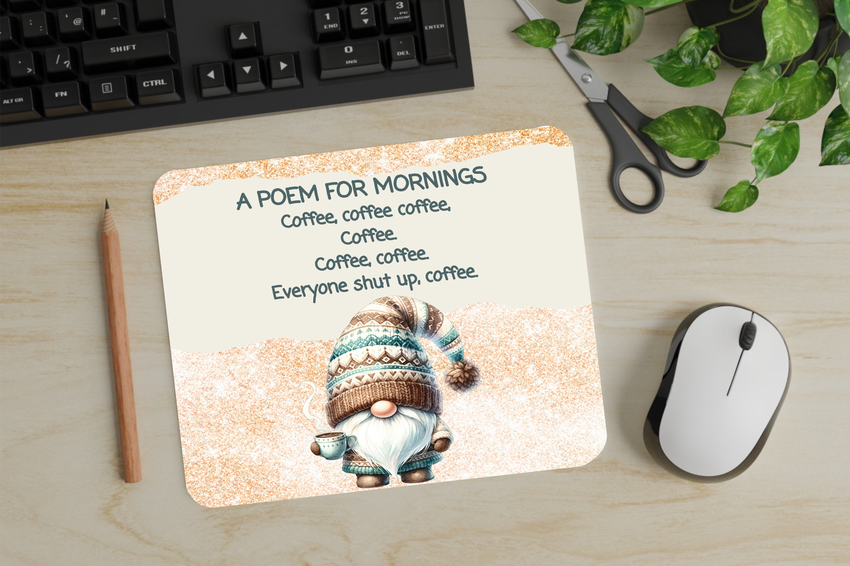 A Poem For Mornings - Mouse Pad - Sublimation Transfer
