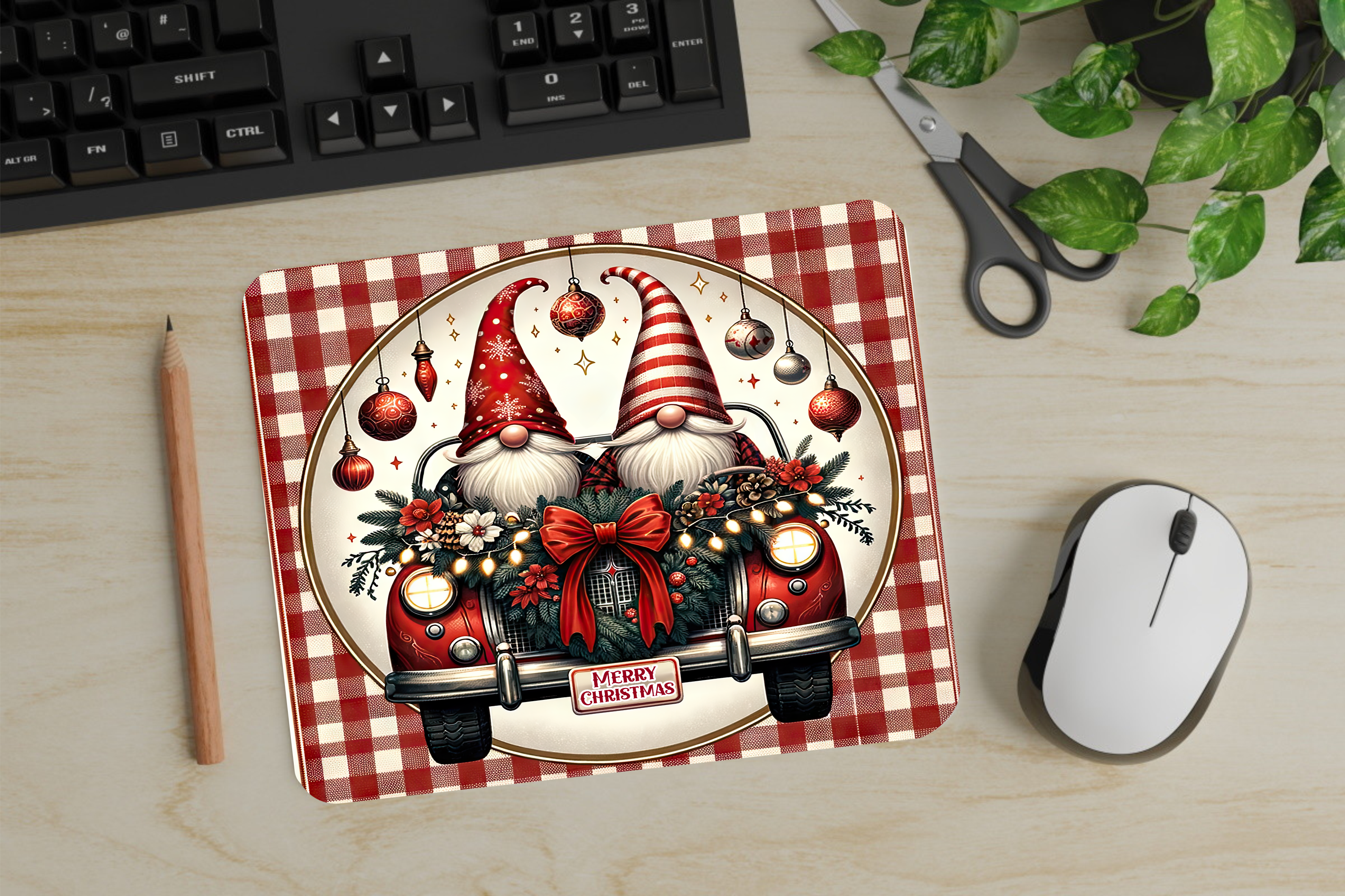 Merry Christmas Gnomes - Mouse Pad - Sublimation Transfer