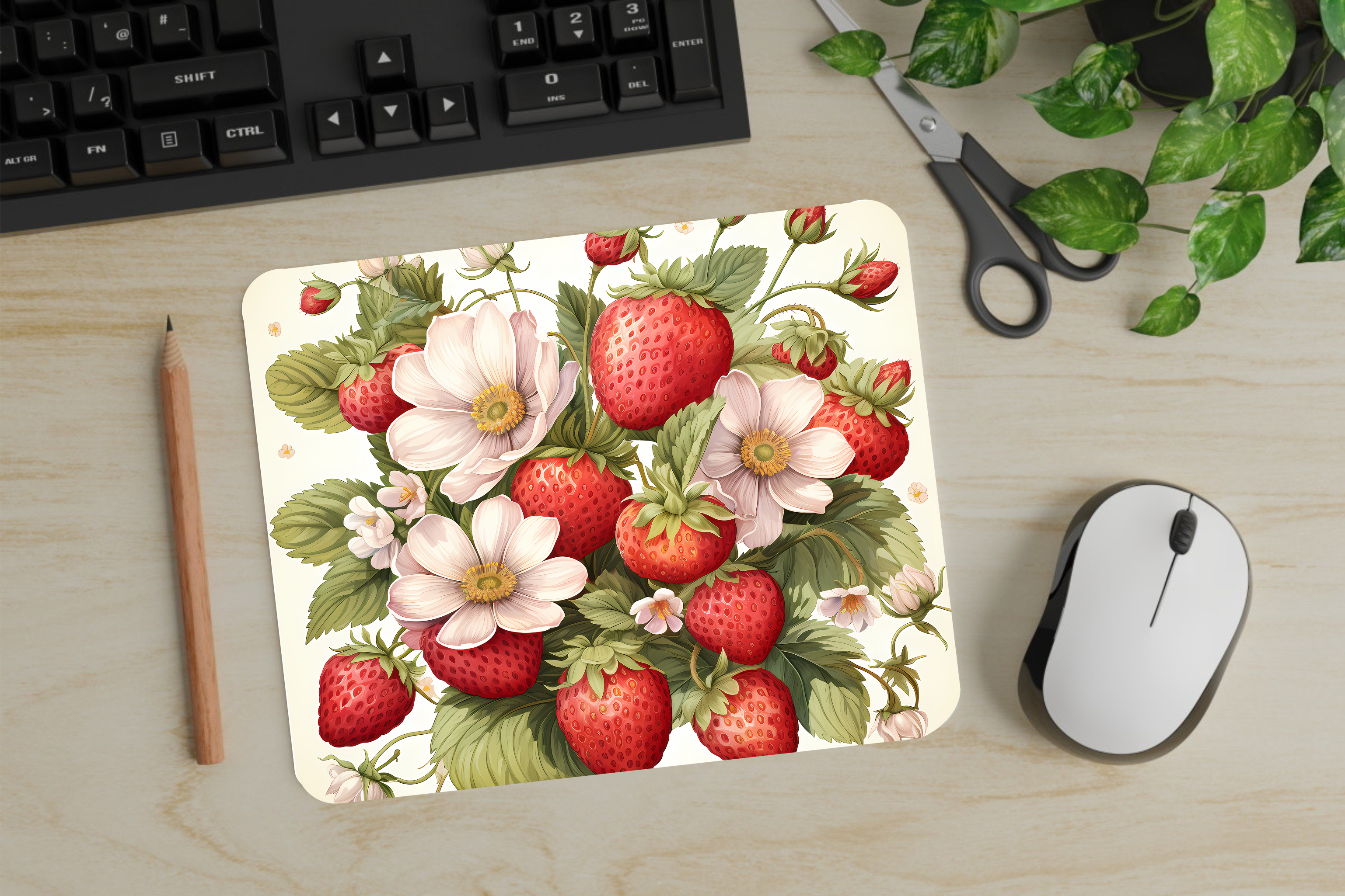 Strawberries - Mouse Pad - Sublimation Transfer