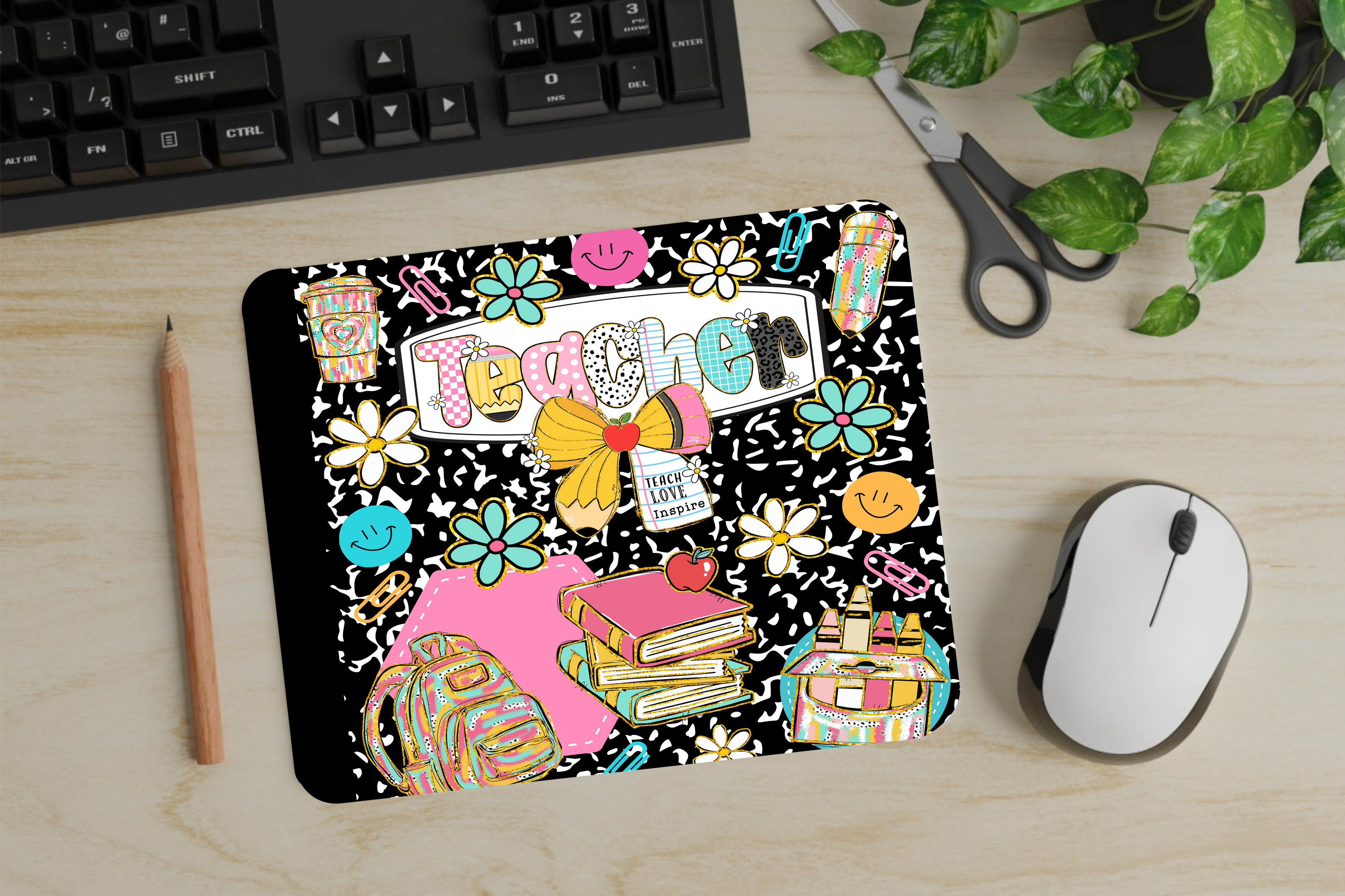 Teacher Composition Book - Mouse Pad - Sublimation Transfer