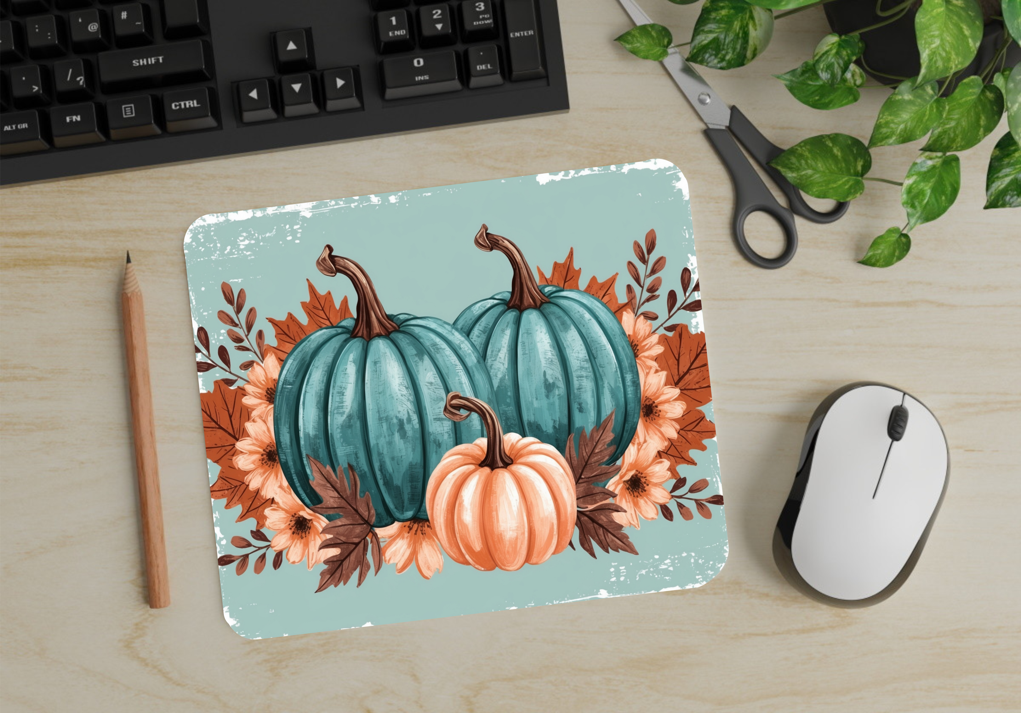 Autumn Pumpkins - Mouse Pad - Sublimation Transfer