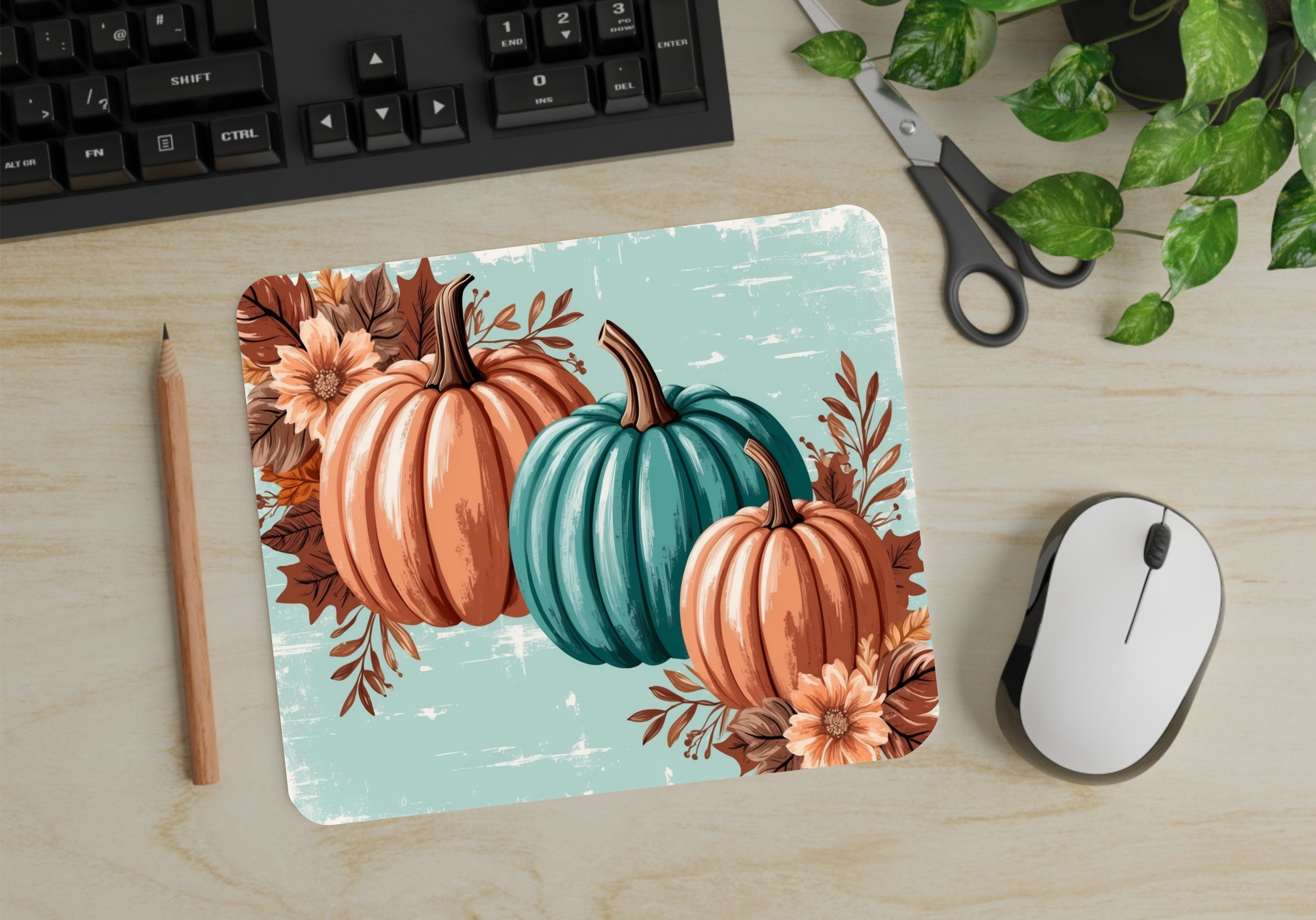 Autumn Pumpkins - Mouse Pad - Sublimation Transfer