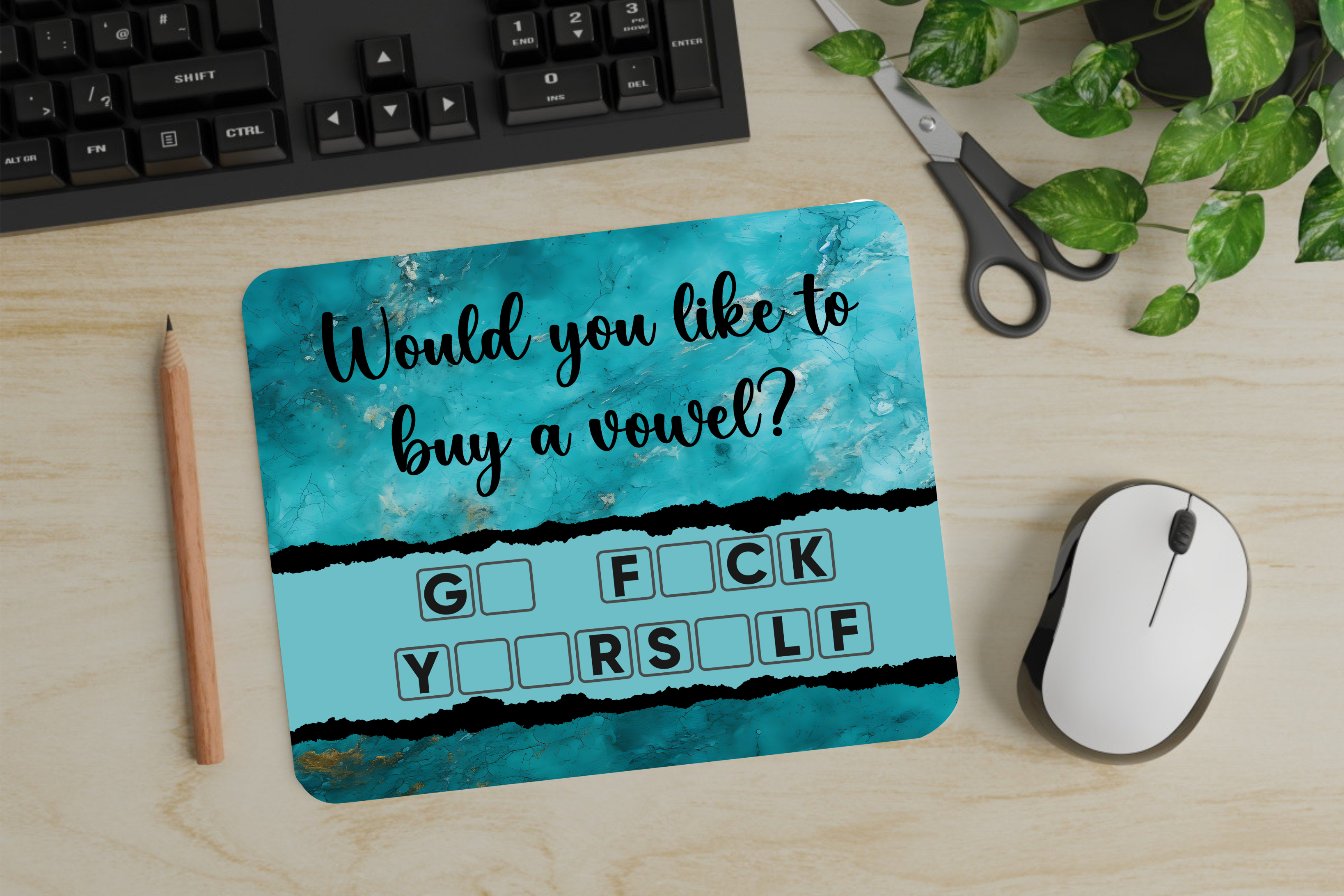 Would You Like To Buy A Vowel? - Mouse Pad - Sublimation Transfer