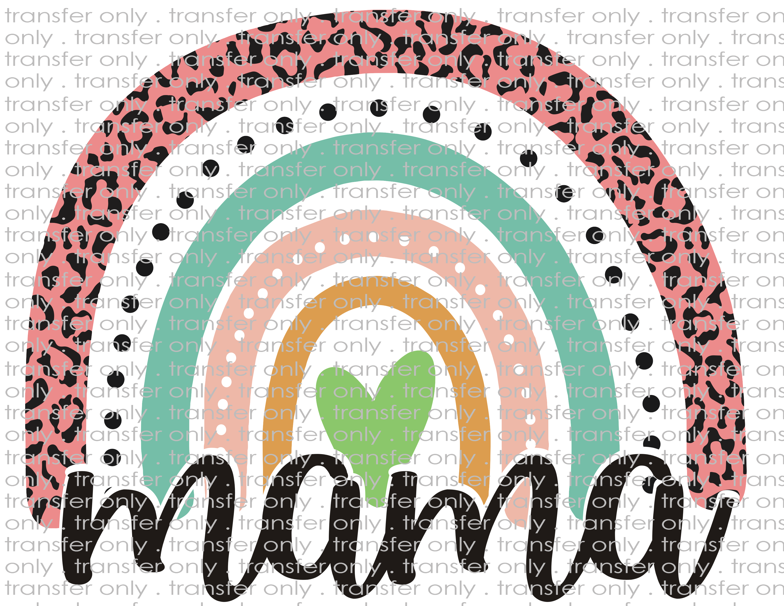 Mama Scandinavian Rainbow - Waterslide, Sublimation Transfers