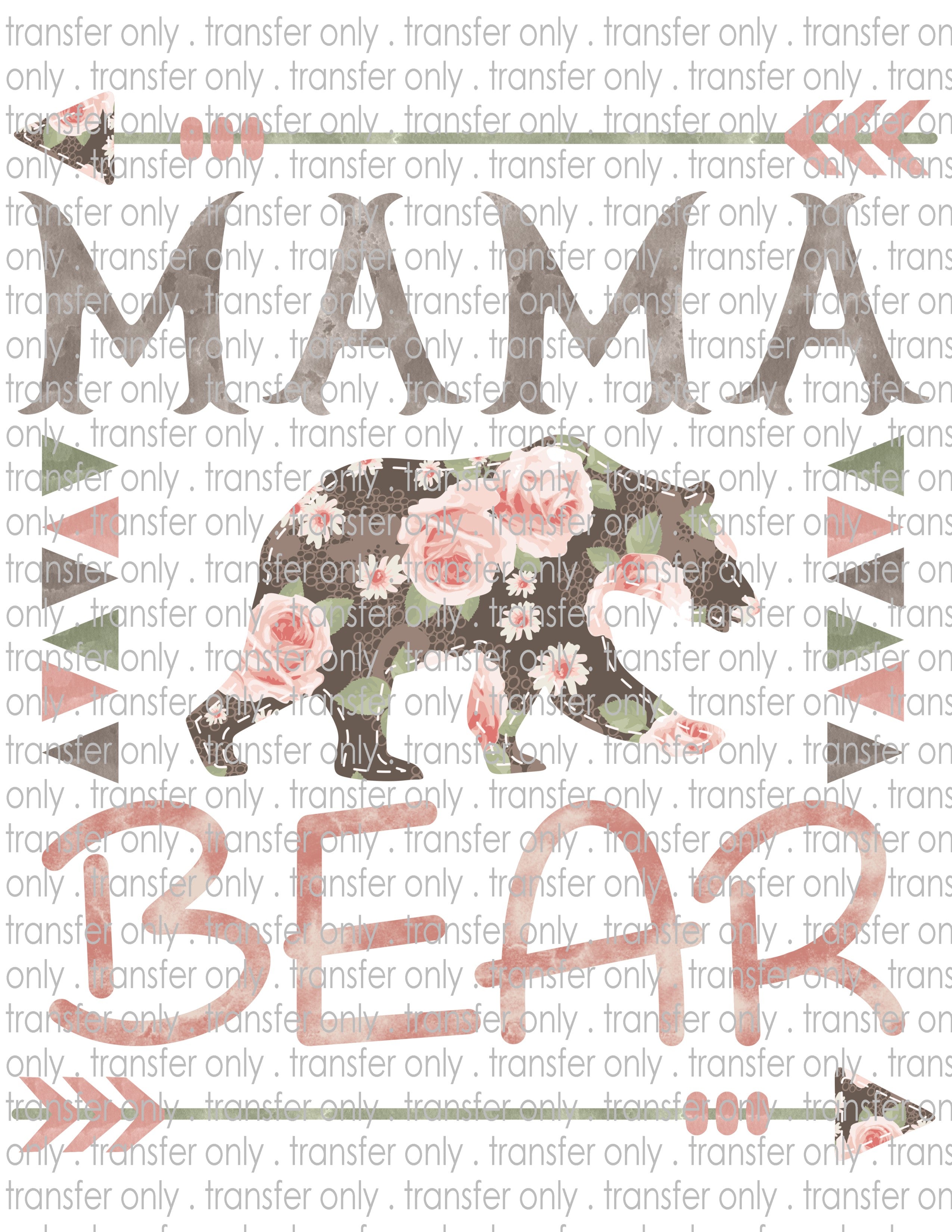 Mama Bear - Waterslide, Sublimation Transfers
