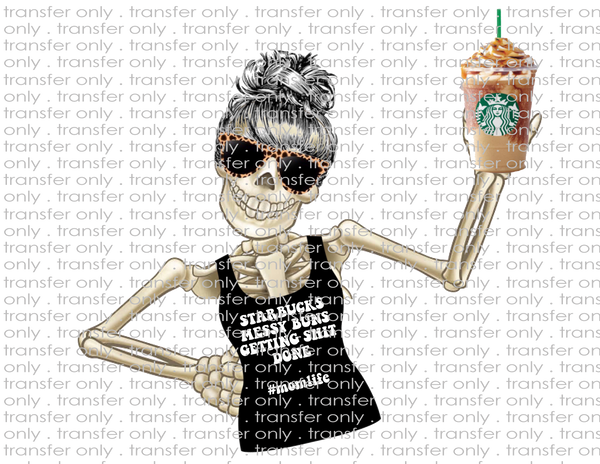 #momlife Skeleton - Waterslide, Sublimation Transfers