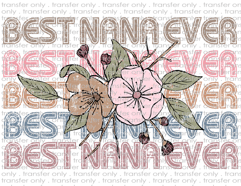 Best Nana Ever - Waterslide, Sublimation Transfers