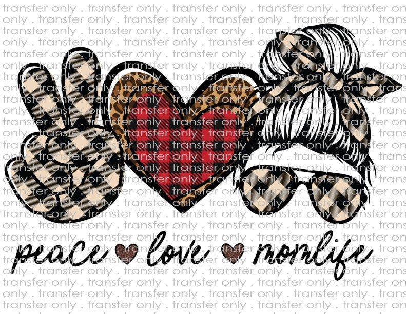 Peace Love Mom Life - Waterslide, Sublimation Transfers