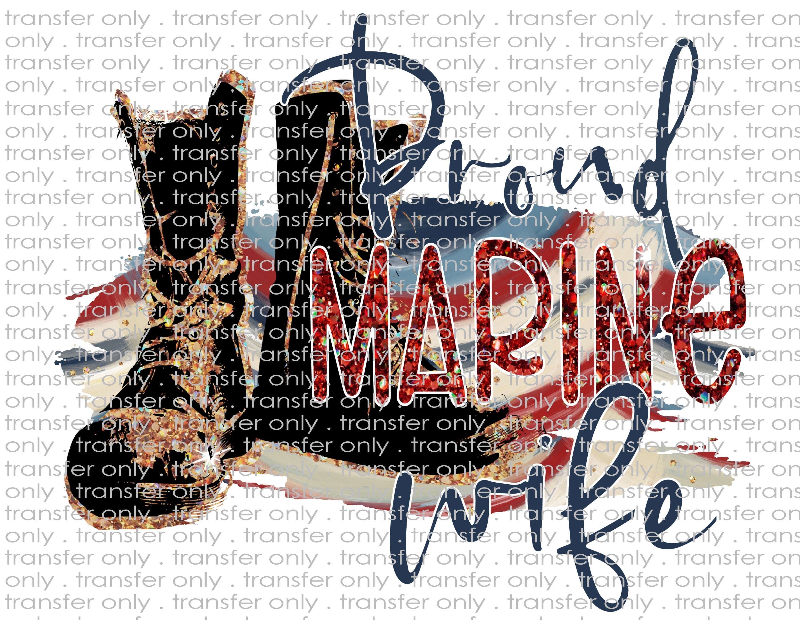 Marine Wife - Waterslide, Sublimation Transfers