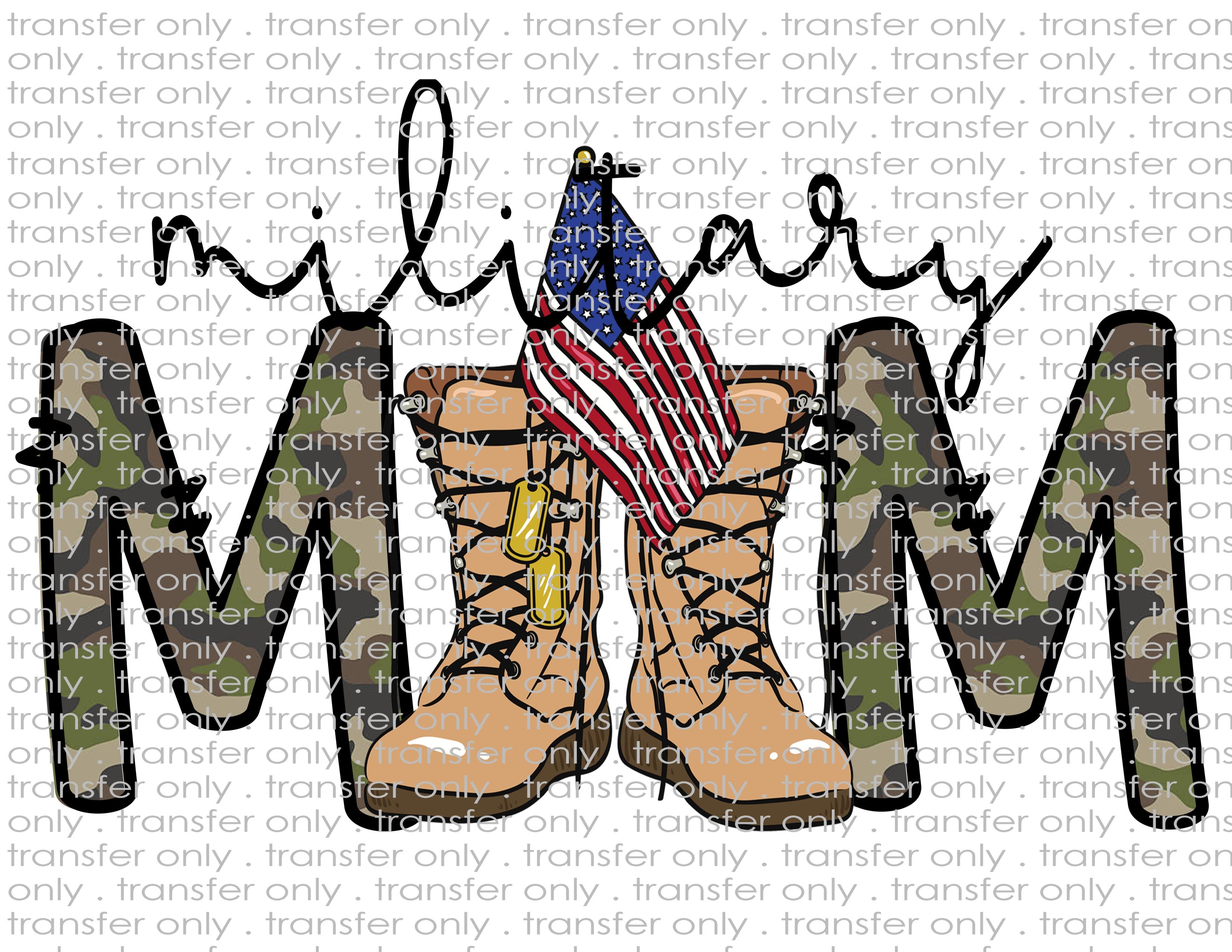 Military Mom - Waterslide, Sublimation Transfers