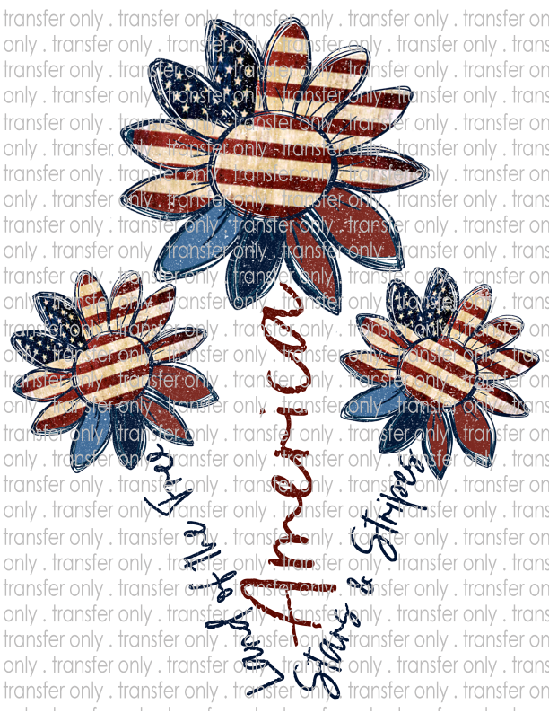 America Sunflowers - Waterslide, Sublimation Transfers