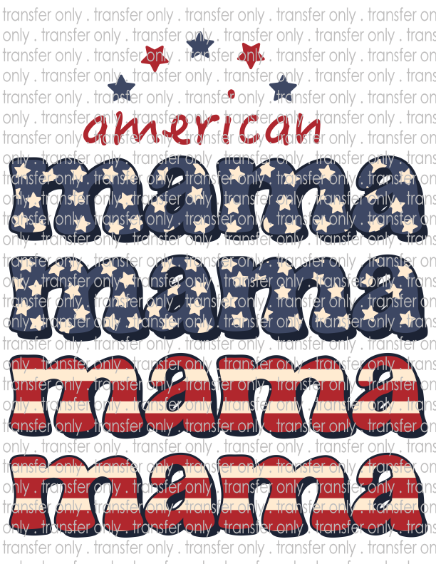 American Mama - Waterslide, Sublimation Transfers