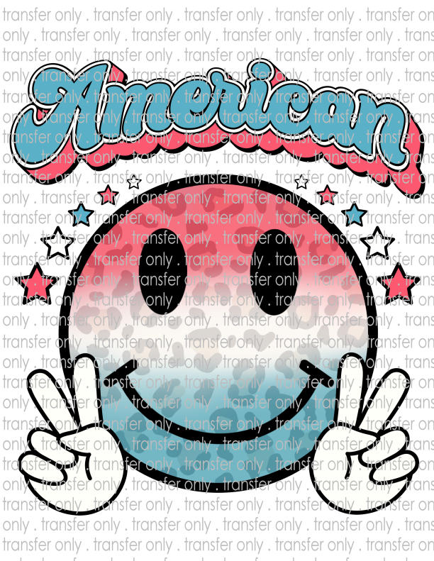 American Smiley - Waterslide, Sublimation Transfers