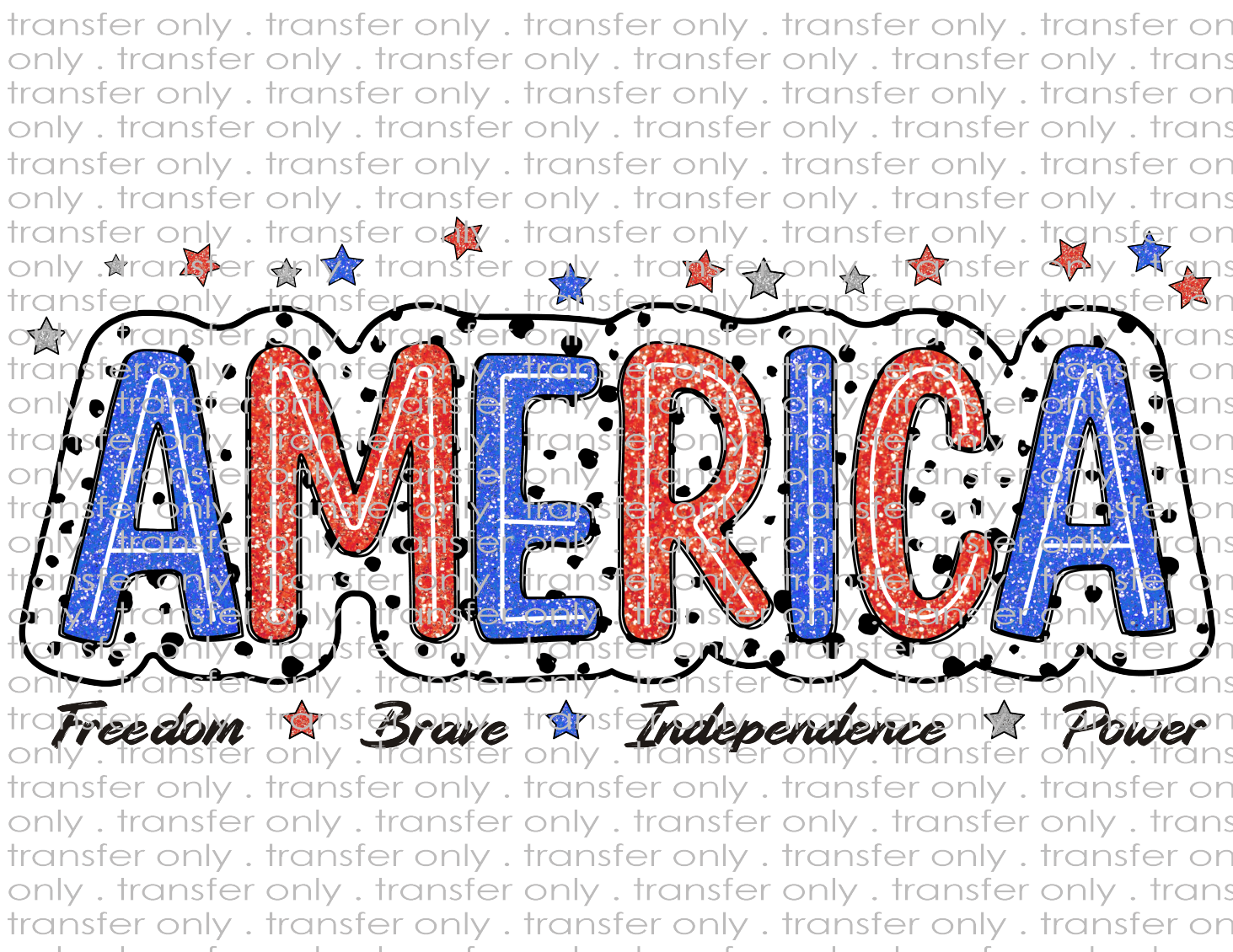 America - Waterslide, Sublimation Transfers