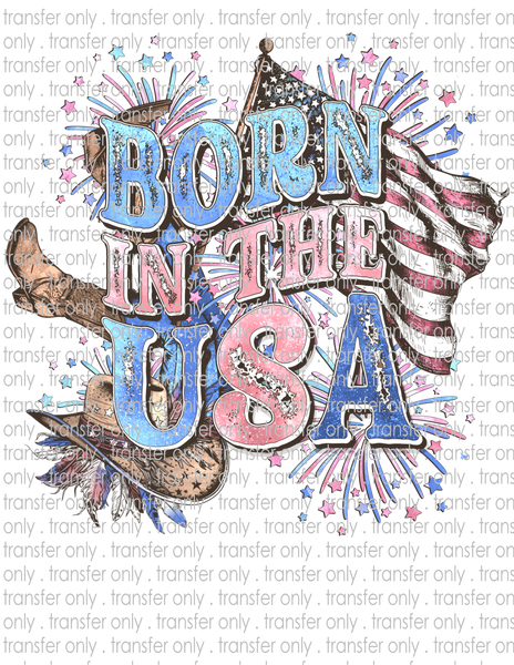 Born In The USA - Waterslide, Sublimation Transfers